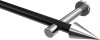 10193725-XX2912 Gardinenstange Metall 20 mm Ø PRESTIGE - Savio Schwarz / Chrom (ohne Ringe)