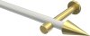 10193725-XX3238 Gardinenstange Metall 20 mm Ø PRESTIGE - Savio Weiß / Messing-Optik (ohne Ringe)