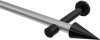 10193725-103329 Gardinenstange Metall 20 mm Ø PRESTIGE - Savio Silbergrau / Schwarz (ohne Ringe)