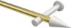 10193725-XX3832 Gardinenstange Metall 20 mm Ø PRESTIGE - Savio Messing-Optik / Weiß (ohne Ringe)