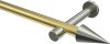 10193725-XX3839 Gardinenstange Messing-Optik / Edelstahl-Optik 20 mm Ø PRESTIGE - Savio (ohne Ringe)