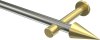 10193725-XX3938 Gardinenstange Edelstahl-Optik / Messing-Optik 20 mm Ø PRESTIGE - Savio (ohne Ringe)