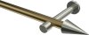 10193725-XX9539 Gardinenstange Metall 20 mm Ø PRESTIGE - Savio Messing Antik / Edelstahl-Optik (ohne Ringe)