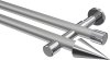 10193726-XX3312 Gardinenstange Metall 20 mm Ø 2-läufig PRESTIGE - Savio Silbergrau / Chrom (ohne Ringe)