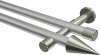 10193726-XX3339 Gardinenstange Metall 20 mm Ø 2-läufig PRESTIGE - Savio Silbergrau / Edelstahl-Optik (ohne Ringe)