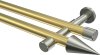 10193726-XX3839 Gardinenstange Messing-Optik / Edelstahl-Optik 20 mm Ø 2-läufig PRESTIGE - Savio (ohne Ringe)