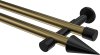 10193726-XX9529 Gardinenstange Metall 20 mm Ø 2-läufig PRESTIGE - Savio Messing Antik / Schwarz (ohne Ringe)