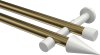 10193726-XX9532 Gardinenstange Metall 20 mm Ø 2-läufig PRESTIGE - Savio Messing Antik / Weiß (ohne Ringe)