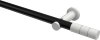 10193811-102932 Gardinenstange Metall 20 mm Ø PLATON - Elanto Schwarz / Weiß (ohne Ringe)