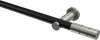 10193811-102939 Gardinenstange Metall 20 mm Ø PLATON - Elanto Schwarz / Edelstahl-Optik (ohne Ringe)