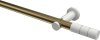 10193811-XX9532 Gardinenstange Metall 20 mm Ø PLATON - Elanto Messing Antik / Weiß (ohne Ringe)