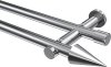 10193812-1012 Gardinenstange Metall 20 mm Ø 2-läufig PLATON - Elanto Chrom (ohne Ringe)
