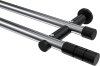 10193812-101229 Gardinenstange Metall 20 mm Ø 2-läufig PLATON - Elanto Chrom / Schwarz (ohne Ringe)