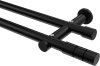 10193812-1029 Gardinenstange Metall 20 mm Ø 2-läufig PLATON - Elanto Schwarz (ohne Ringe)