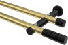 10193812-XX3829 Gardinenstange Metall 20 mm Ø 2-läufig PLATON - Elanto Messing-Optik / Schwarz (ohne Ringe)