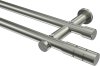 10193812-XX39 Gardinenstange Edelstahl-Optik 20 mm Ø 2-läufig PLATON - Elanto (ohne Ringe)