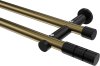 10193812-XX9529 Gardinenstange Metall 20 mm Ø 2-läufig PLATON - Elanto Messing Antik / Schwarz (ohne Ringe)