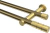10193812-XX9538 Gardinenstange Metall 20 mm Ø 2-läufig PLATON - Elanto Messing Antik / Messing-Optik (ohne Ringe)