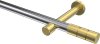 10193825-XX1238 Gardinenstange Metall 20 mm Ø PRESTIGE - Elanto Chrom / Messing-Optik (ohne Ringe)
