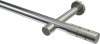 10193825-101239 Gardinenstange Metall 20 mm Ø PRESTIGE - Elanto Chrom / Edelstahl-Optik (ohne Ringe)