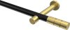 10193825-102938 Gardinenstange Metall 20 mm Ø PRESTIGE - Elanto Schwarz / Messing-Optik (ohne Ringe)