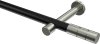 10193825-XX2939 Gardinenstange Metall 20 mm Ø PRESTIGE - Elanto Schwarz / Edelstahl-Optik (ohne Ringe)