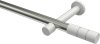 10193825-XX3932 Gardinenstange Metall 20 mm Ø PRESTIGE - Elanto Edelstahl-Optik / Weiß (ohne Ringe)