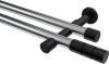 10193826-XX1229 Gardinenstange Metall 20 mm Ø 2-läufig PRESTIGE - Elanto Chrom / Schwarz (ohne Ringe)