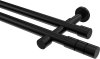10193826-1029 Gardinenstange Metall 20 mm Ø 2-läufig PRESTIGE - Elanto Schwarz (ohne Ringe)