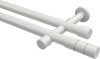 10193826-1032 Gardinenstange Metall 20 mm Ø 2-läufig PRESTIGE - Elanto Weiß (ohne Ringe)