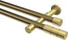 10193826-XX9538 Gardinenstange Metall 20 mm Ø 2-läufig PRESTIGE - Elanto Messing Antik / Messing-Optik (ohne Ringe)