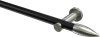 10193911-102939 Gardinenstange Metall 20 mm Ø PLATON - Samanto Schwarz / Edelstahl-Optik (ohne Ringe)