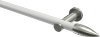 10193911-103239 Gardinenstange Metall 20 mm Ø PLATON - Samanto Weiß / Edelstahl-Optik (ohne Ringe)