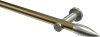 10193911-109539 Gardinenstange Metall 20 mm Ø PLATON - Samanto Messing Antik / Edelstahl-Optik (ohne Ringe)