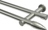 10193912-XX39 Gardinenstange Edelstahl-Optik 20 mm Ø 2-läufig PLATON - Samanto (ohne Ringe)