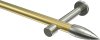 10193925-XX3839 Gardinenstange Messing-Optik / Edelstahl-Optik 20 mm Ø PRESTIGE - Samanto (ohne Ringe)