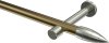 10193925-XX9539 Gardinenstange Metall 20 mm Ø PRESTIGE - Samanto Messing Antik / Edelstahl-Optik (ohne Ringe)