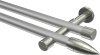 10193926-XX3339 Gardinenstange Metall 20 mm Ø 2-läufig PRESTIGE - Samanto Silbergrau / Edelstahl-Optik (ohne Ringe)