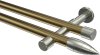 10193926-XX9539 Gardinenstange Metall 20 mm Ø 2-läufig PRESTIGE - Samanto Messing Antik / Edelstahl-Optik (ohne Ringe)