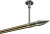 10193933-109539 Gardinenstange Metall 20 mm Ø SONETTE - Samanto Messing Antik / Edelstahl-Optik (ohne Ringe)
