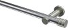 10194111-XX1239 Gardinenstange Metall 20 mm Ø PLATON - Estana Chrom / Edelstahl-Optik (ohne Ringe)