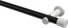 10194111-102932 Gardinenstange Metall 20 mm Ø PLATON - Estana Schwarz / Weiß (ohne Ringe)