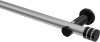 10194111-103329 Gardinenstange Metall 20 mm Ø PLATON - Estana Silbergrau / Schwarz (ohne Ringe)
