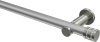 10194111-XX3339 Gardinenstange Metall 20 mm Ø PLATON - Estana Silbergrau / Edelstahl-Optik (ohne Ringe)