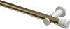 10194111-XX9532 Gardinenstange Metall 20 mm Ø PLATON - Estana Messing Antik / Weiß (ohne Ringe)