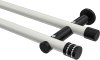 10194112-103229 Gardinenstange Metall 20 mm Ø 2-läufig PLATON - Estana Weiß / Schwarz (ohne Ringe)