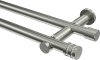 10194112-XX39 Gardinenstange Edelstahl-Optik 20 mm Ø 2-läufig PLATON - Estana (ohne Ringe)