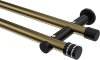 10194112-XX9529 Gardinenstange Metall 20 mm Ø 2-läufig PLATON - Estana Messing Antik / Schwarz (ohne Ringe)
