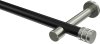 10194125-XX2939 Gardinenstange Metall 20 mm Ø PRESTIGE - Estana Schwarz / Edelstahl-Optik (ohne Ringe)