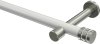 10194125-103239 Gardinenstange Metall 20 mm Ø PRESTIGE - Estana Weiß / Edelstahl-Optik (ohne Ringe)